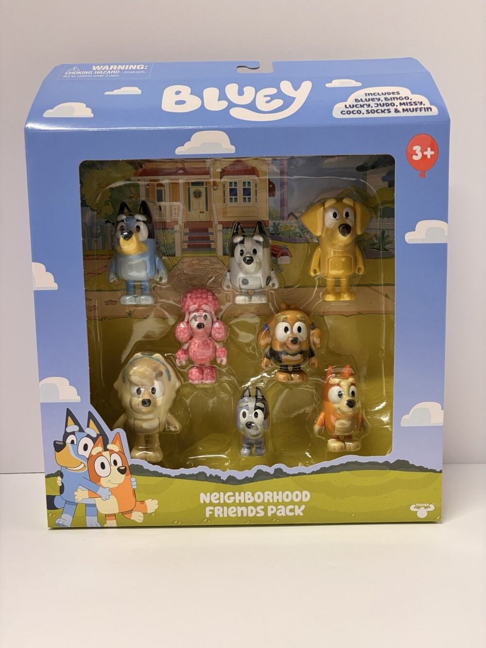 Bluey Neighborhood Friends 8 Pack Figure Set Judo Missy Muffin Coco NIB Sealed